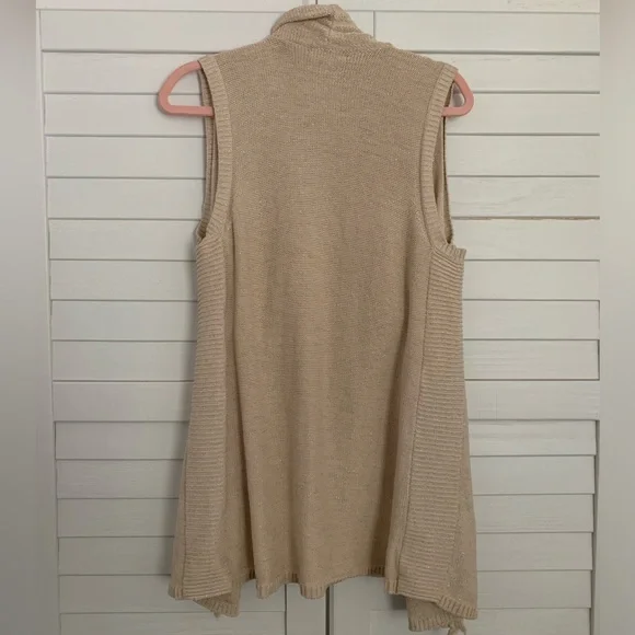Lilly Pulitzer Abbott Sweater Vest Gold Metallic M